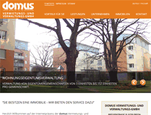 Tablet Screenshot of domus-gmbh.com